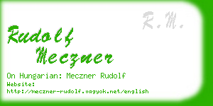 rudolf meczner business card